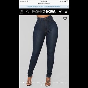 Fashion nova classic high waist jean dark